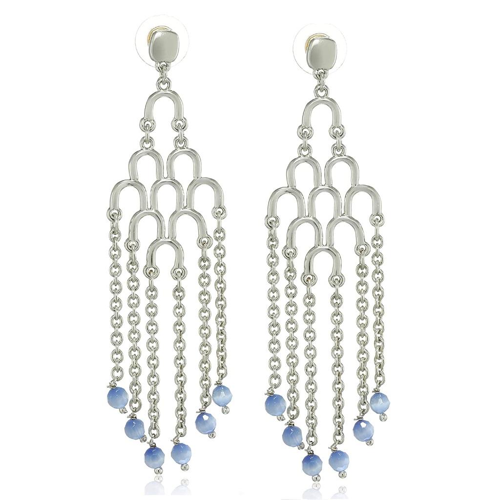 

Дизайнерские серьги-подвески Estele с родиевым покрытием и водопадом для женщин