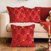 Christmas Cushion Pillow Cover 18x18 Inch Machine Washable Christmas Festive Plush Pillow Cover For Living Room Bed Sofa Bedroom