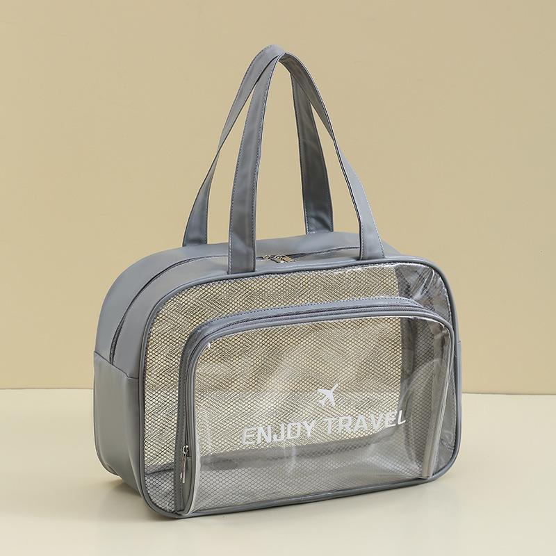 Waterproof Fitness Travel Bag - Large Capacity, Wet/Dry Separation, Thickened Transparent Portable Handbag