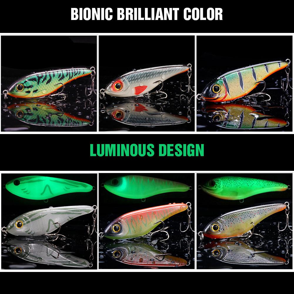 68mm 9g Small Jerk Bait Wobblers Fishing Lure for Pike Sinking VIB Lures Ice Fishing Tackle Lure Hard Jerkbait Crankbait