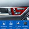 Red Carbon Fiber Seat Console Button Cover For Mercedes-Benz C-Class W204 Type A