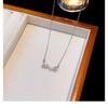 Women Fashion Crown Love Inlaid Diamond Titanium Steel Pendant Clavicle Necklace