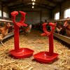 10Pcs Chicken Waterer Cup with Hanging Bracket - Durable Red Drinker for Poultry Farm Coop Watering System