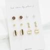 Women's Spring Simple Warm-Tone Cool-Tone Silver Earring Set