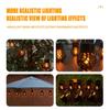 Solar Flame Lamp Outdoor Flame Small Hanging Ball Courtyard Villa Outdoor Decoration Holiday Decoration Atmosphere Flame Lamp