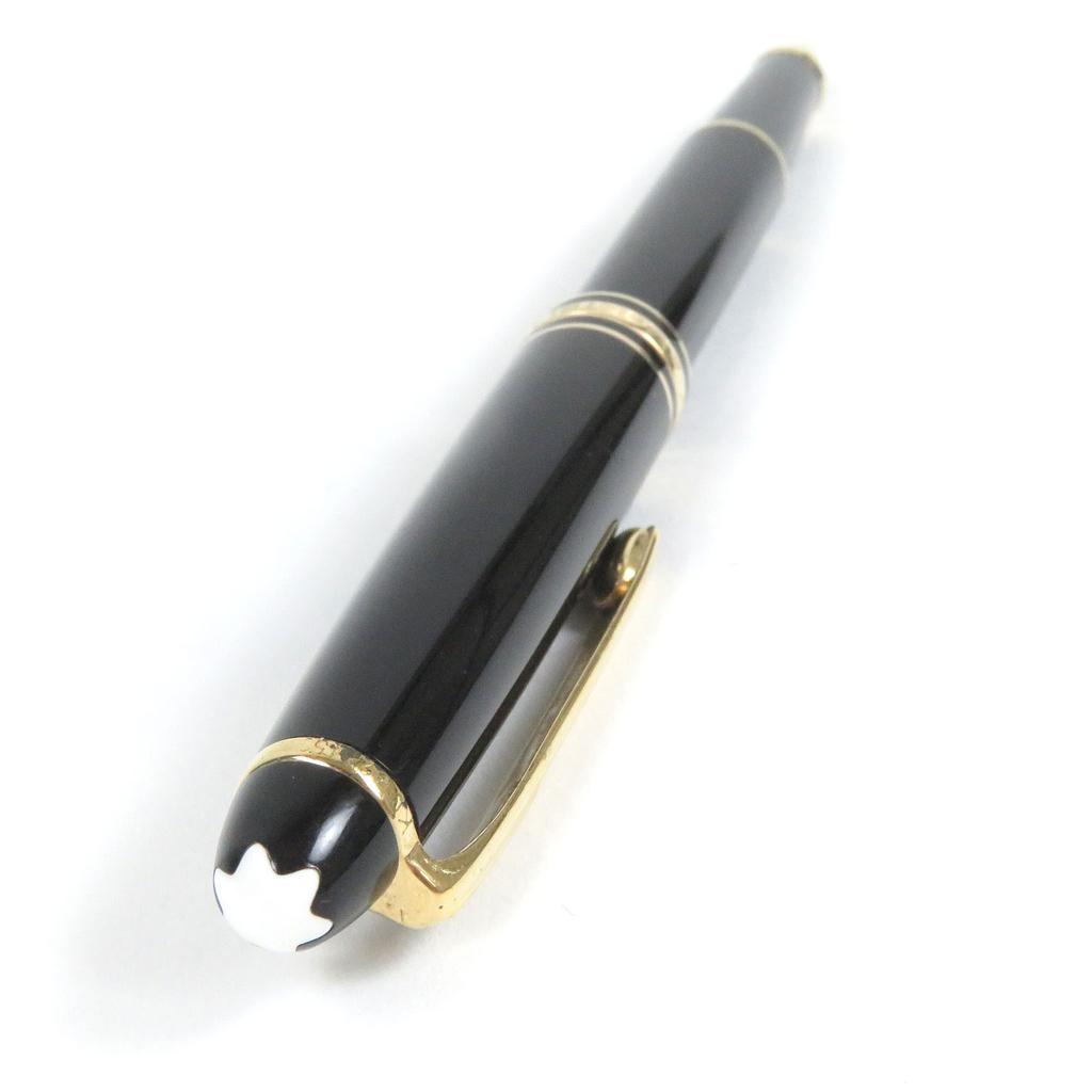 Sehr guter MONTBLANC Kugelschreiber Meisterstück Classic Kappe Typ Schwarz Gold Herren Gebraucht