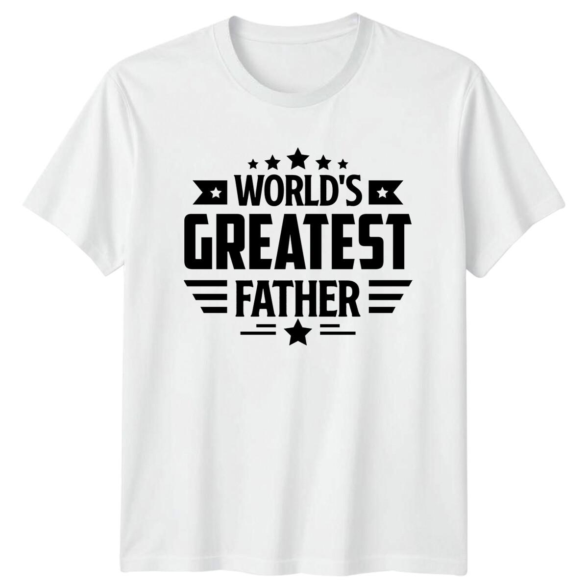 Worlds Greatest Father Fathers Day Mens T-Shirt Best Dad Gift XXXXL