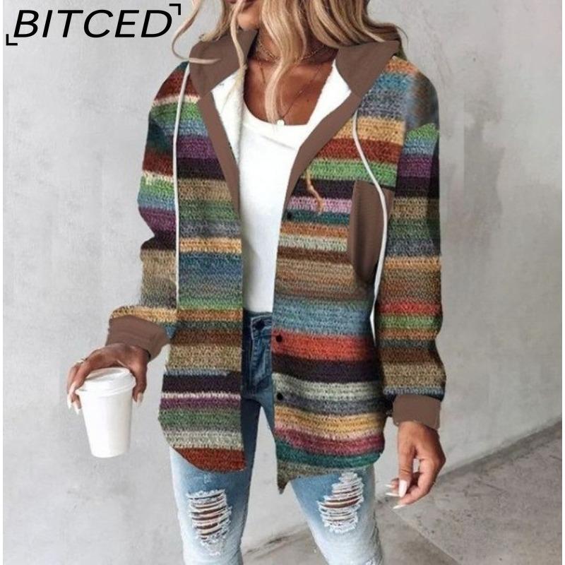 BITCED Women's Plaid Fall/Winter Coat
