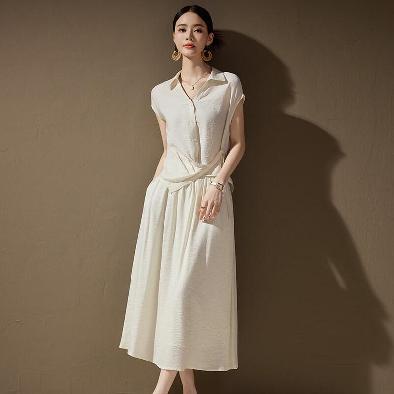 Women's Summer Two-Piece Short-Sleeve Top & Skirt Set