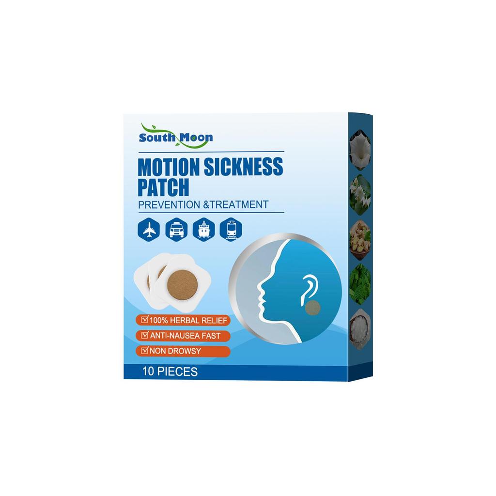 South Moon Motion Sickness Patch Relieve Seasickness Tinnitus Motion Sickness Nausea Portable Adults and Children Behind the Ear Patch