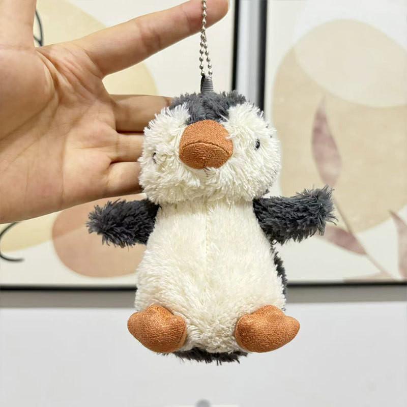 Charming Plush Penguin Keychain Super Soft Bag Accessory For Girls Beaded Chain