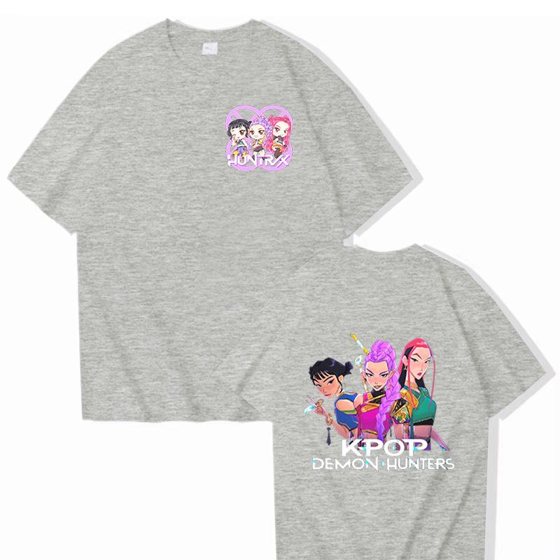 KPop Demon Hunters Cartoon Graphic T Shirt Men Women Clothing Harajuku Y2k Oversized T-shirts Summer Casual Short Sleeve T-shirt