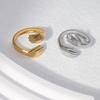 Open Ring Exaggerated Arm-Circling Shape Three-Dimensional Sculptural Design Wraps Finger Ring Hip-Hop Street Style Statement Ring