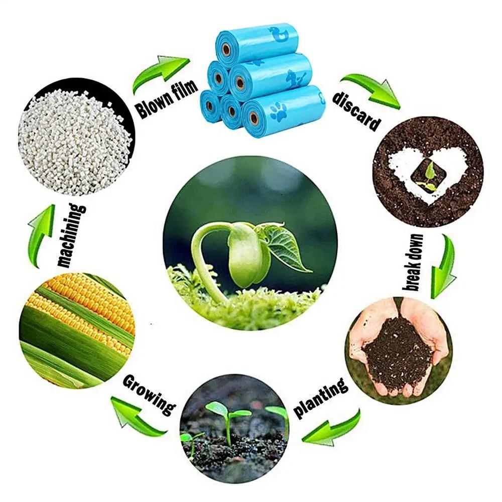 12/16 Rolls Diaper Waste Bags With Dispenser Tear-resistant Odor-proof Cleaning Sack Portable Toddler Supplies For Daycare Center