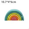 Colorful Wooden Rainbow Stacker Toy for Kids - Montessori Learning Fun