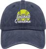 Softball Grandma Baseball Cap Washed Denim Adjustable Casual Hat for Adult Women