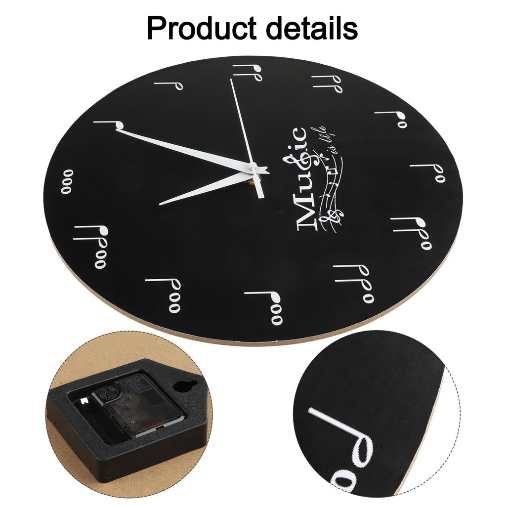Artistic Musical Clock Design Artistic Wall Decor Acrylic Home Decoration 30x30cm Wall Clock Charming Details Clock