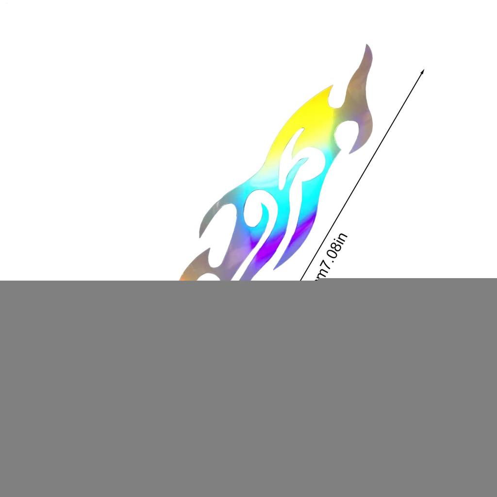 Yuemeuy Motorcycle Stickers | Flame Stickers - 2 Pack Waterproof Emblem for Suitcase Tall Box Golf Cart Bumper Boat