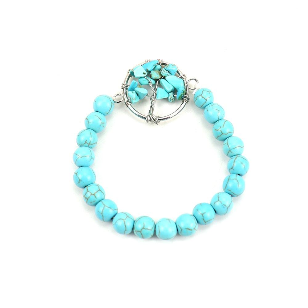 

Drainage Natural Crystal Agate Gravel Semi-Precious Stone Bracelet Bracelet Irregular Stone Jewelry B90 бірюзовий