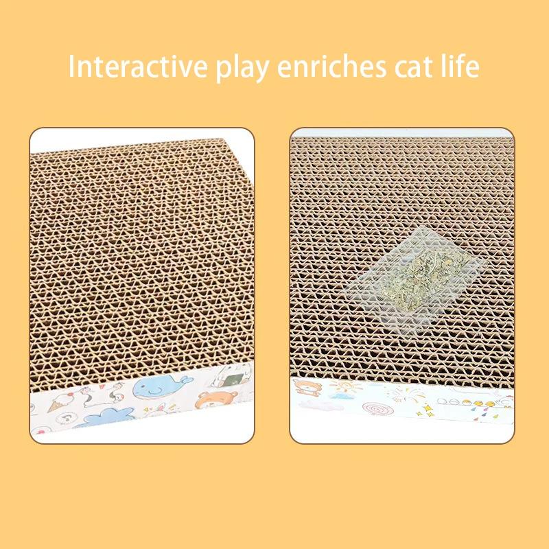 Cat Scratching Board Durable High Density Corrugated Paper Pet Furniture Bed Cat Scratch Pet Supplies Accessories for Cats
