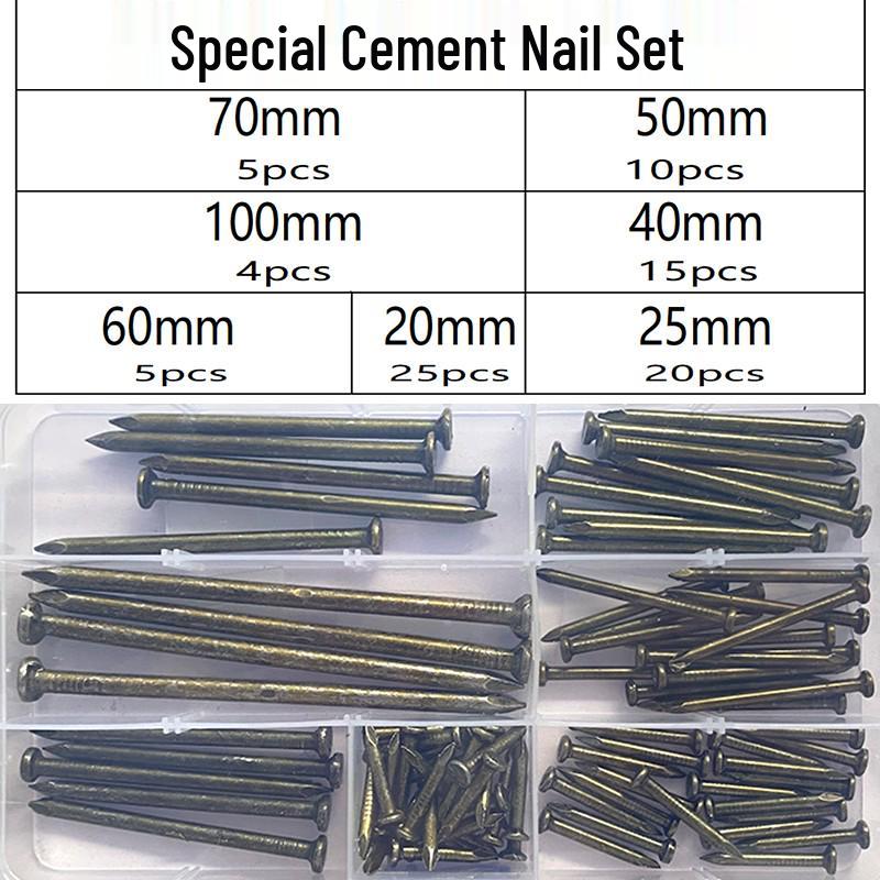 Multi-Purpose Steel Nails for Hanging Pictures and Frames on Concrete or Wood Walls