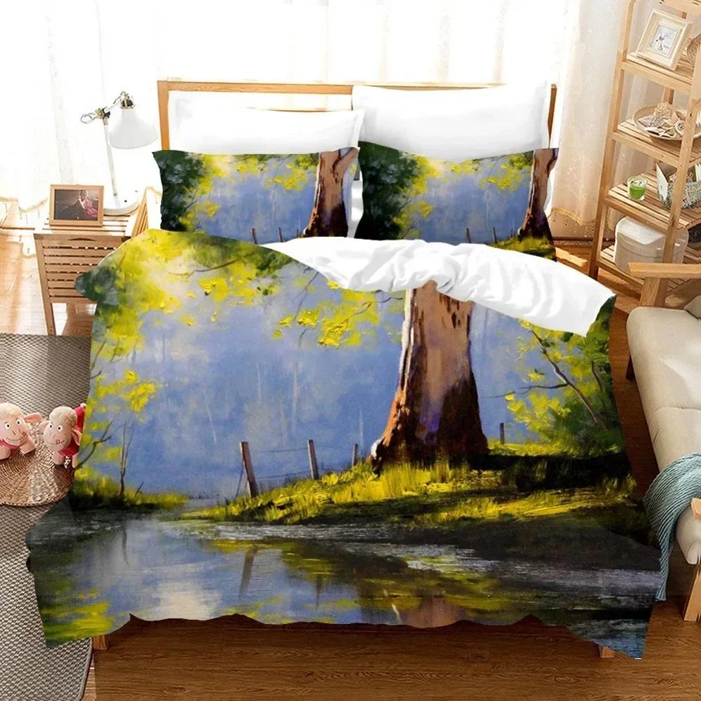Ölgemälde Van Gogh Sternenhimmel Bettwäscheset Jungen Mädchen Einzel- Queen-Size Bettbezug Kissenbezug Bett Kinder Erwachsene Heimtextilien