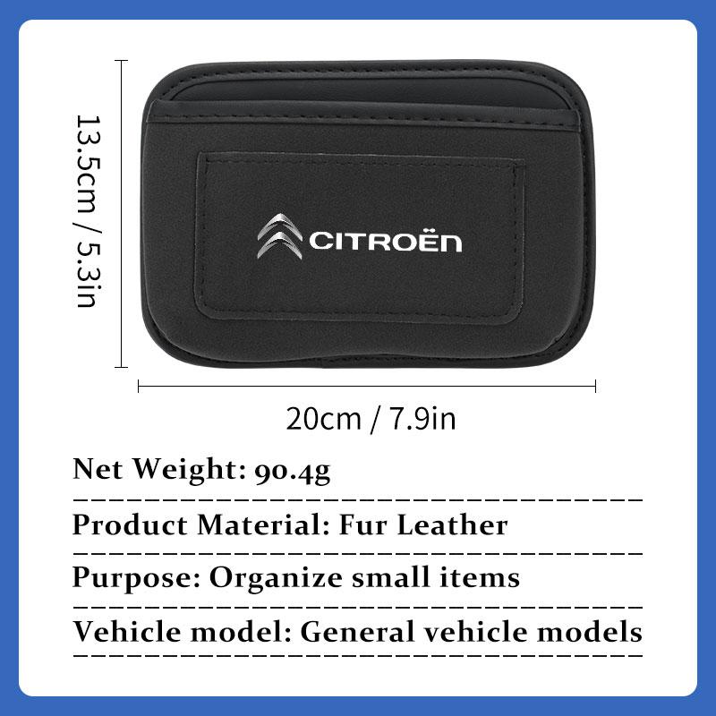 Boîte Auto Coller Cartes Téléphone Clé Auto-adhésif Poche de Rangement Pour Citroen C4 C3 C5 C1 C2 C6 VTS C4L DS3 DS4 DS5 Grand