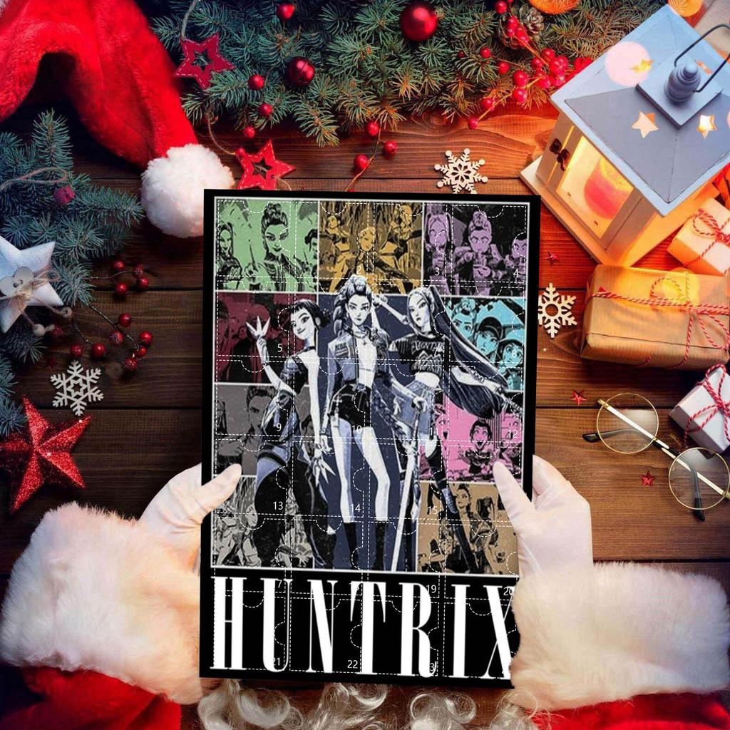 KPOP Witch Hunt Christmas Countdown Calendar Blind Box Car Flat Acrylic Keychain Pendant