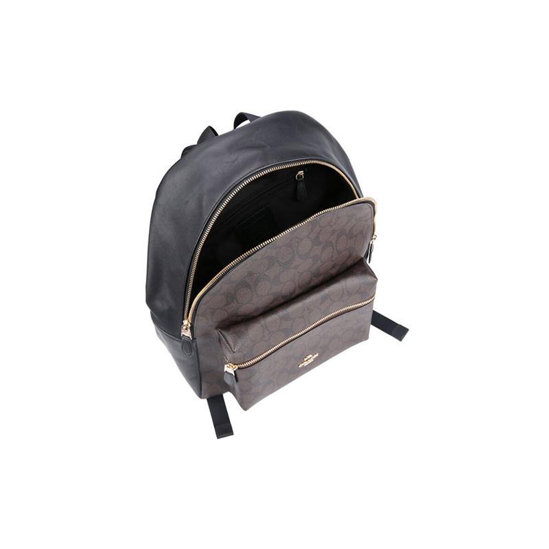 COACH Charlie 30 Classic Presbyopia Coated Canvas Backpack Backpack Large Women's Dark Brown