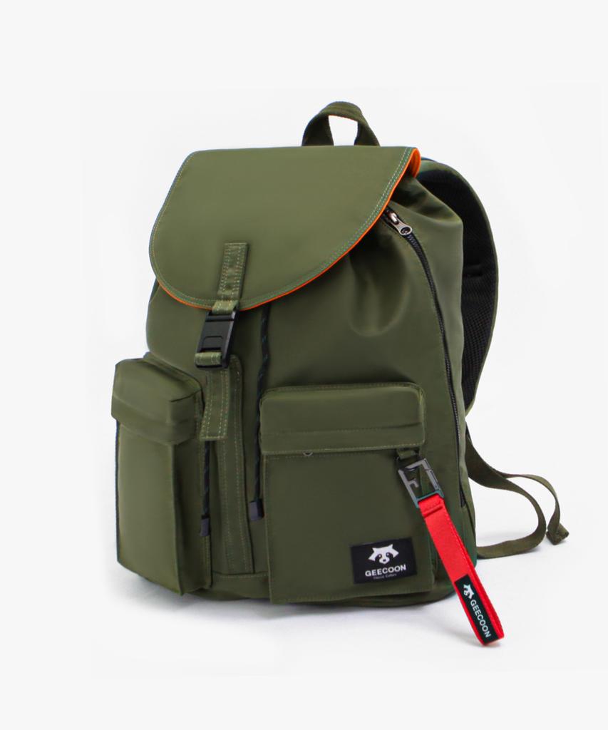 Geecoon Nylon Authentic String Utility Backpack Gee238-702 Khaki