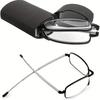 Unisex Foldable Reading Glasses for Presbyopia Stylish Comfortable Spring Hinge Computer Screen Friendly with Protective Case