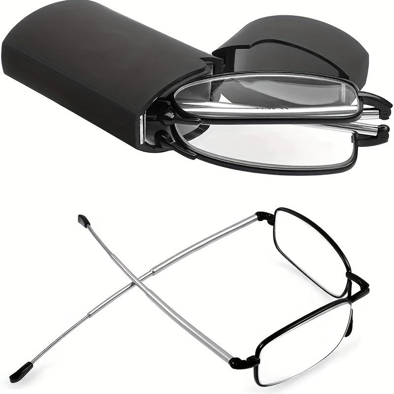 Unisex Foldable Reading Glasses for Presbyopia Stylish Comfortable Spring Hinge Computer Screen Friendly with Protective Case