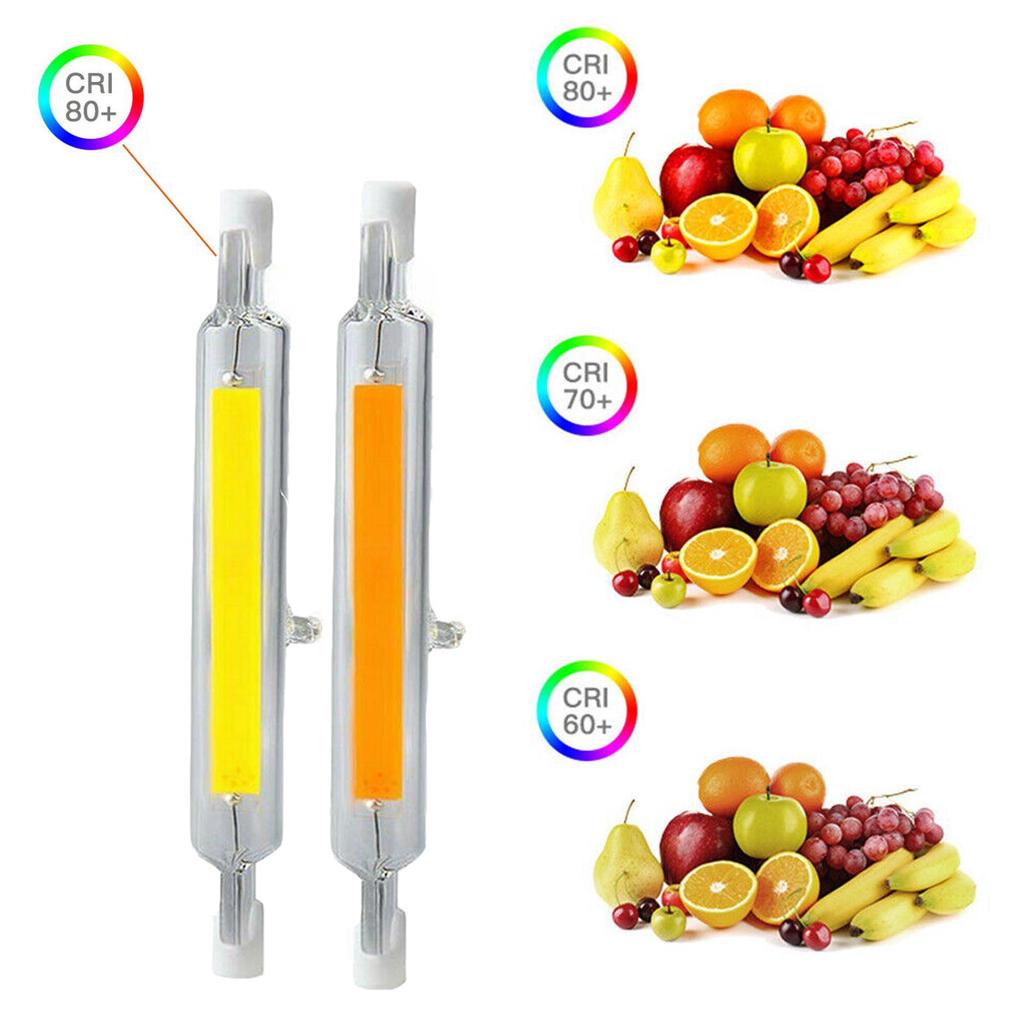 R7s LED 118mm 78mm 7W 12W 15W 25W Dimmable Bulb Ceramic Light Tube Lamp K6N4