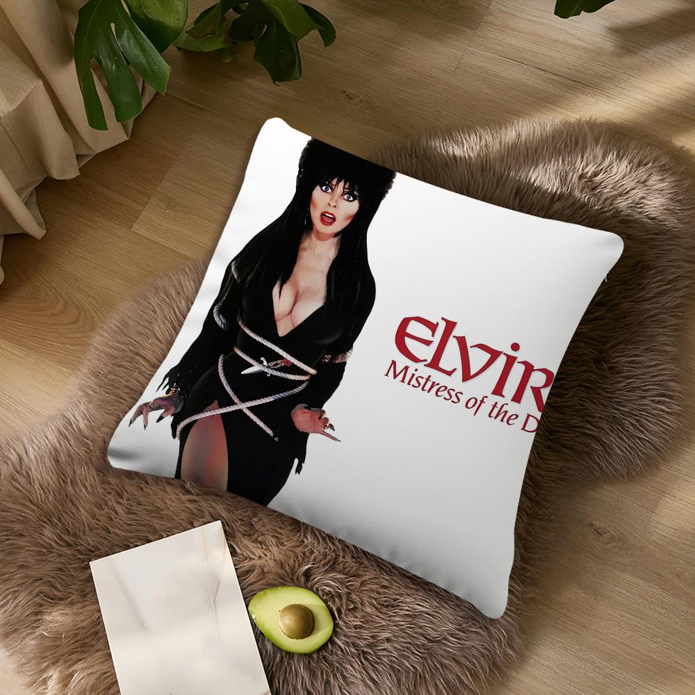 

E-Elvira M-Mistress of the D-Dark cushion cover Living Room Accent Couch Back Support Square Lounge Restful Nap Companion 12x12Inch