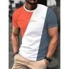 Summer Round Neck 3D Line Logo Print Top Fashionable Casual Short Sleeved Men's T-shirts