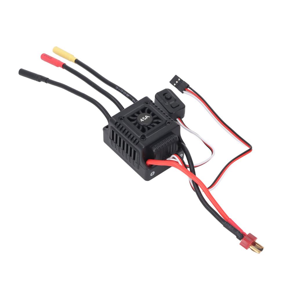 45A Brushless RC ESC with External Programming Port, Protections, Proportional Braking for 1Celsius10 Short Range Truck. Ideal for races in any condit