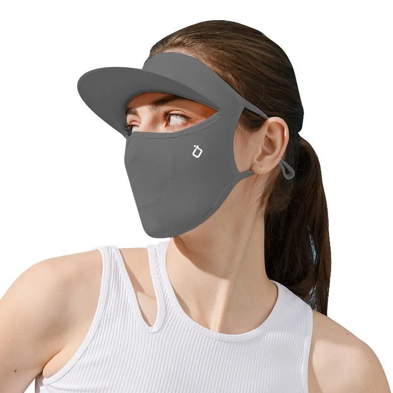 Ice Silk Mask Summer Sunhat Breathable Sunscreen Face Mask Scarf Anti-UV Face Mask Cycling Anti-dust Face Cover Women Girl Hanging Ear Mask Detachable