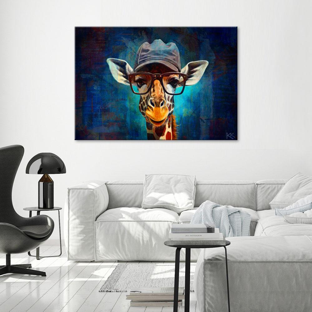 Canvas print, Pop Art giraffe