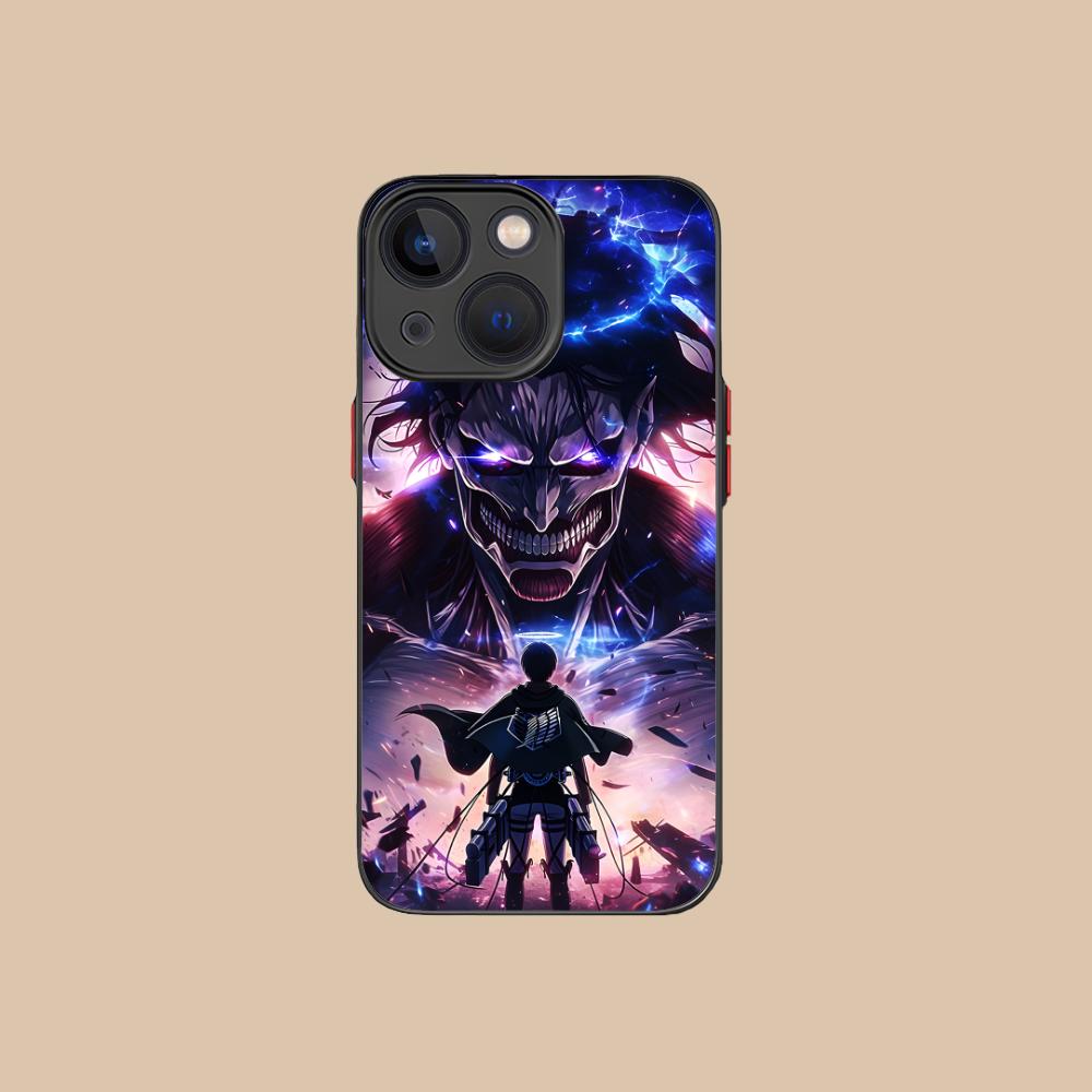 

AOT Eren Yeager Silicone Mobile Phone Case for iPhone 17 16 15 14 13 12 11 X XR XS Air Pro Max Plus Mini Colorful Cover iPhone XS Max