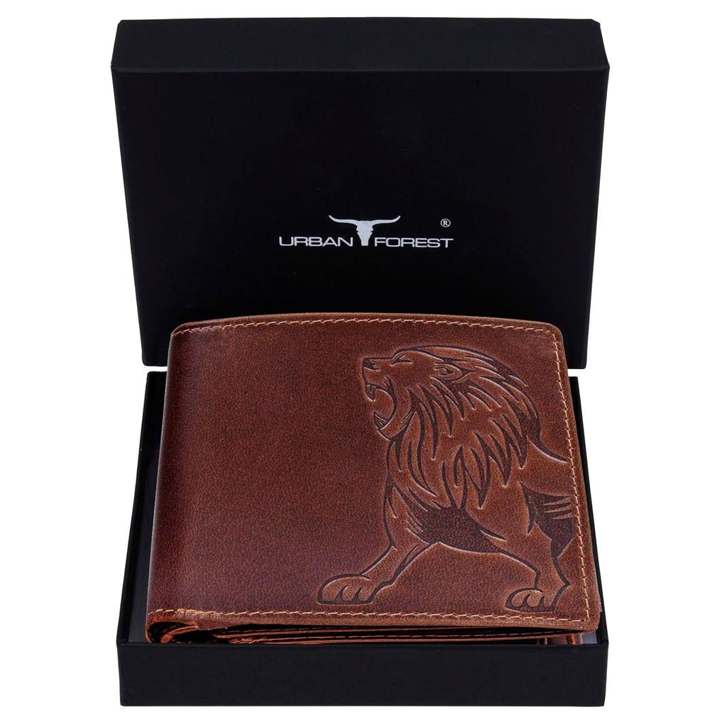 Leo Karamellbrunt Läderplånbok för Män