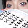 Butterfly Girl Adhesive-Free Sunflower Manga V-Shape Natural False Eyelashes for Halloween Cosplay