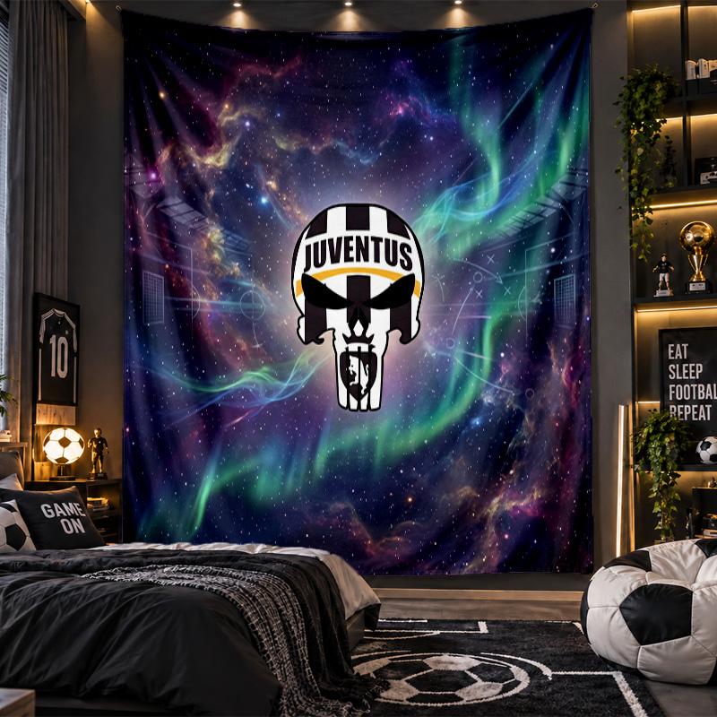 Arazzo da Appendere a Parete Tessuto Stampato Juventus FC per Soggiorno Camera da Letto Decorazione per la Casa