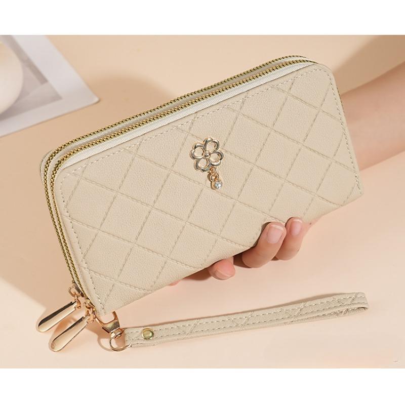 Wallet Women's Long and Large Capacity Wallet Women's Zipper Multifunctional Handbag Clip