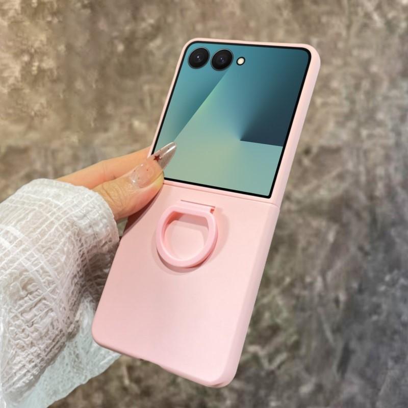 Matte Farbe Fingerringhalter Hülle Für Samsung Galaxy Z Flip 7 6 5 Schutz PC Hartschale Galaxy Z Flip 7 FE 7FE Rückseite
