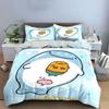 Egg character, mushroom, star. Bedding sets Duvet cover sets Duvet covers Pillowcases(1 * Duvet Cover 2 * Pillowcases without duvet insert)