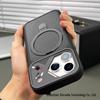 iPhone 17 Pro Max Cat Eye Carbon Fiber Texture Magnetic Stand Case, Apple 16 Drop-Proof Protective Cover