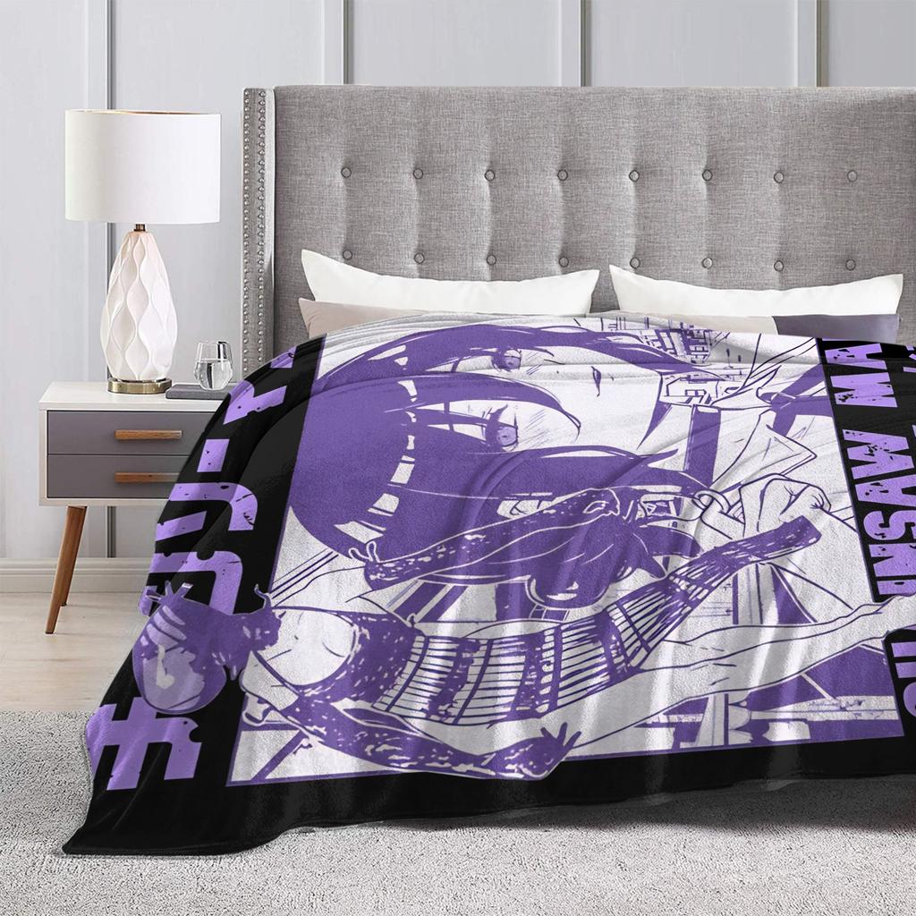 Chainsaw Man Reze Japanese Flannel Blanket  Soft Warm Throw Blanket for Outdoor Picnic Comfortable Bedspread Sofa Bed Cover