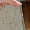 Women Jewelry Set Fashion Rainbow Candy Tourmaline Bracelet Bubble Diamond Necklace Dopamine Gemstone Ring