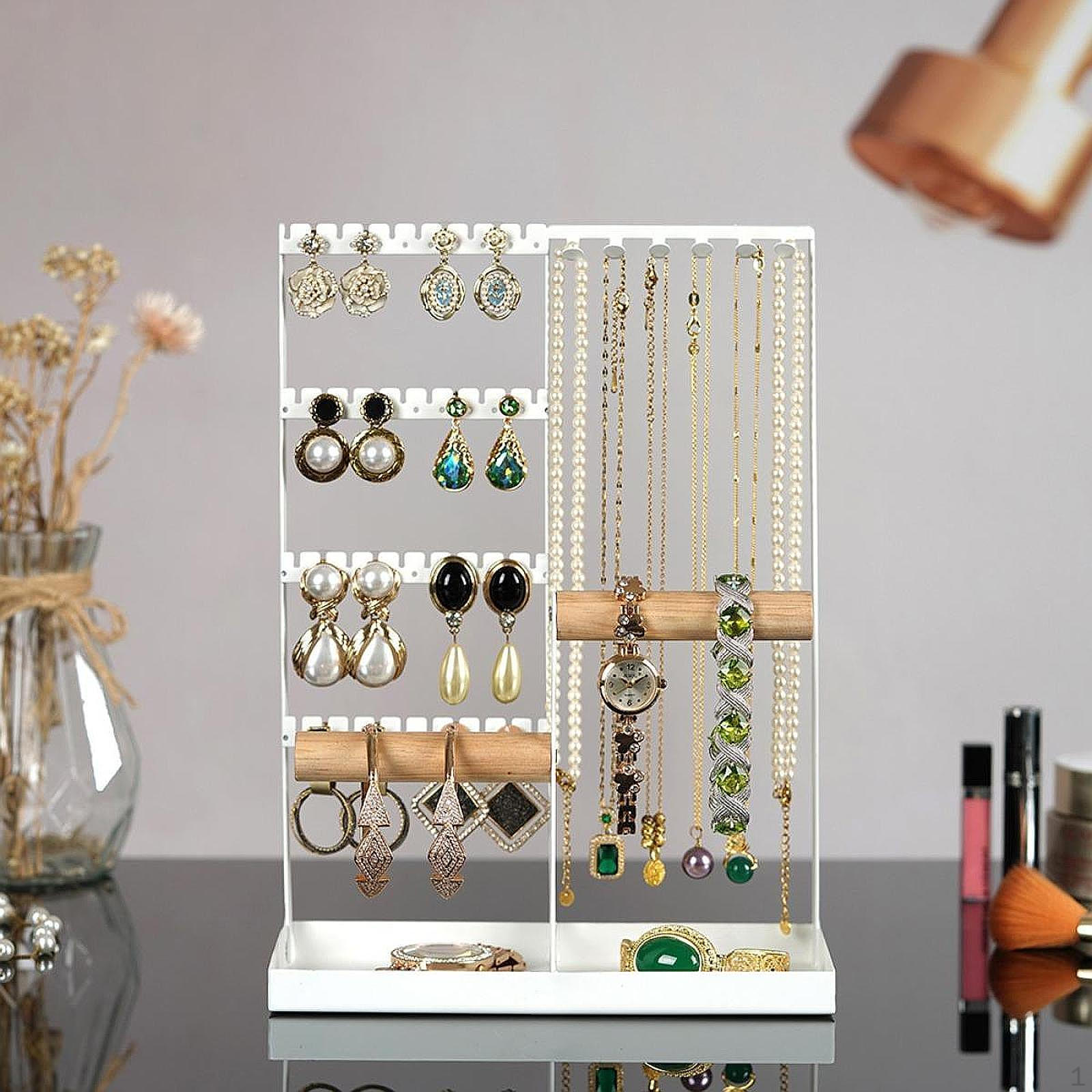 

Jewelry Organizer Display Rack Elegant Simple Necklace Holder Stand for Hoop