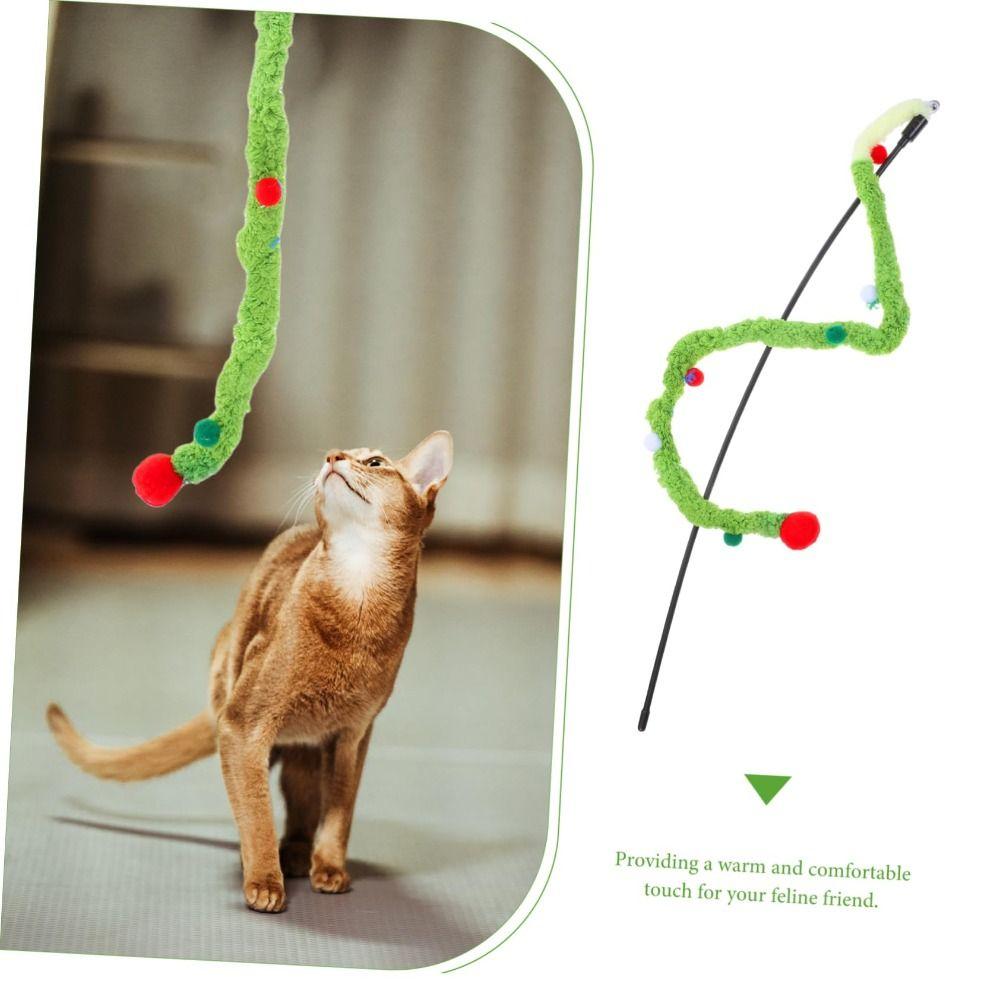 Bunte Katzenangel Plüsch Interaktives Spielzeug Raupe Haustierbedarf Outdoor-Spaß